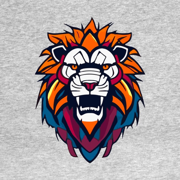 Fierce Leo Lion - Graphic Design by Well3eyond